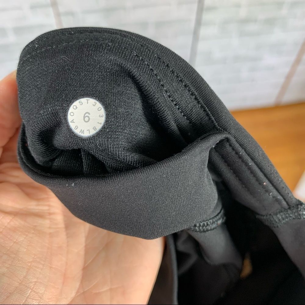 Lululemon Never Still Crop 21 Leggings Black High Rise Size 6 - Picture 8 of 10